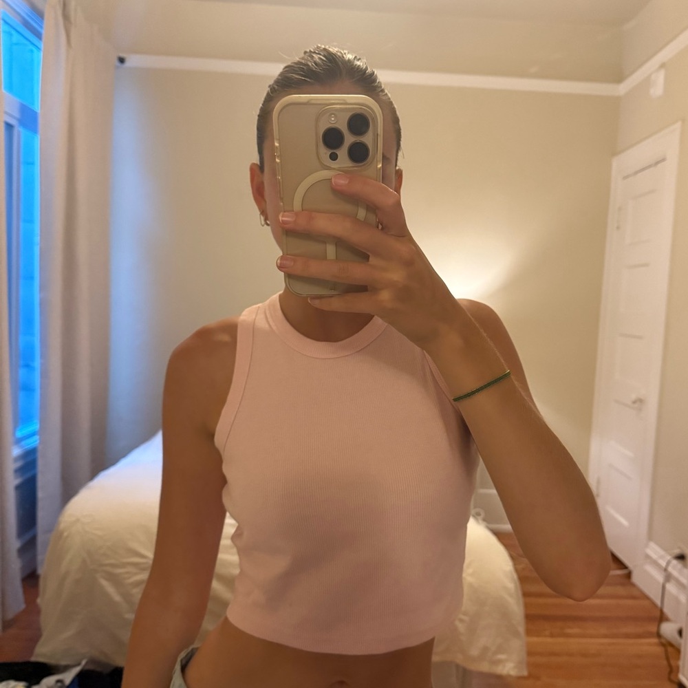 Brandy Melville Light Pink Tank Top Cropped